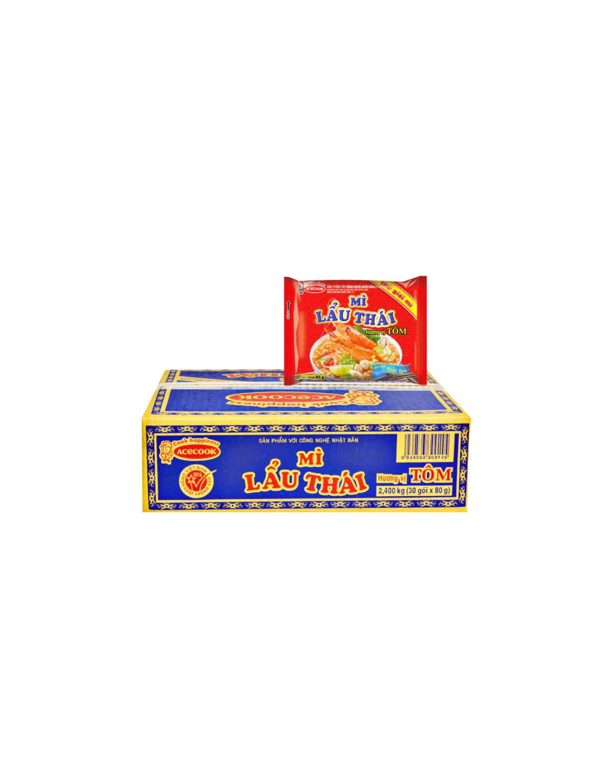Acecook Instant Noodles Mi Lau Thai Shrimp Flavour 78gr Acecook Instant Noodles Mi Lau Thai Shrimp Flavour 78gr