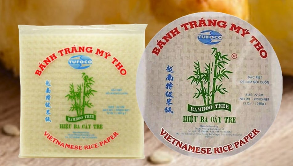 Mix 2 Bamboo Tree Round or Square Rice Paper For Springroll 22cm 340gr ...